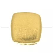 5.5mm Flat square bead - 3 micron Gold Plated x1