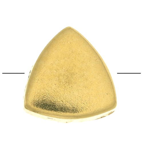 6mm Flat triangle bead - 3 micron Gold Plated x1