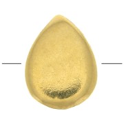 6x4.5mm Flat drop bead - 3 micron Gold Plated x1|raw }}