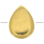 6x4.5mm Flat drop bead - 3 micron Gold Plated x1