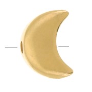 6x4.5mm Flat moon bead - 3 micron Gold Plated x1|raw }}