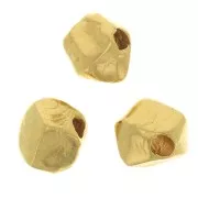 5mm Irregular round bead - 3 micron Gold plated x1