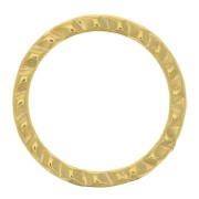 12mm Striated Round closed ring - 3 micron Gold Plated x1|raw }}