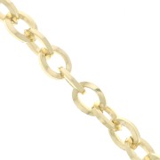 7.4mm Aluminium cable link chain - open links - Gold Tone x1m