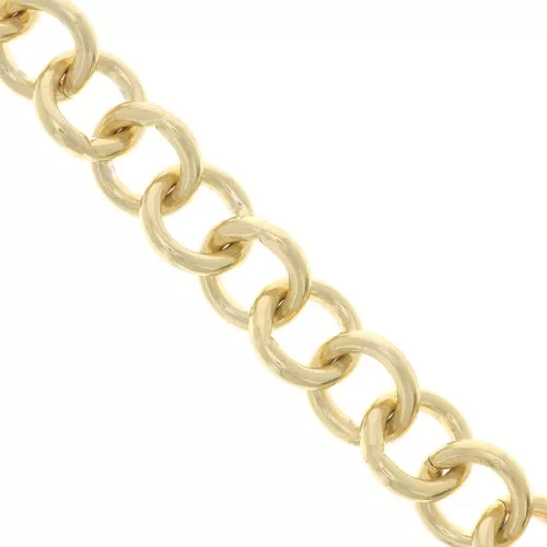 15.8mm Aluminium cable link chain - open links - Gold Tone x1m