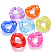 22x23mm Twisted oval links - Multicoloured x20