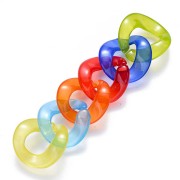 22x23mm Twisted oval links - Multicoloured x20