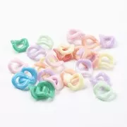 24x23mm Twisted oval links - Multicoloured Pastel x20