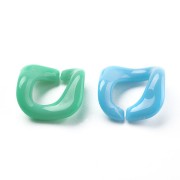 24x23mm Twisted oval links - Multicoloured Pastel x20