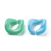 24x23mm Twisted oval links - Multicoloured Pastel x20