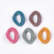 22x16mm Twisted oval links - Multicoloured x10|raw }}