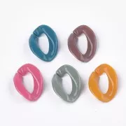 22x16mm Twisted oval links - Multicoloured x10