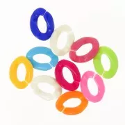 22x16mm Twisted oval links - Multicoloured x10