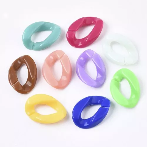 23x16mm Twisted oval links - Multicoloured x20