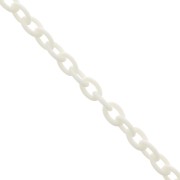 6mm plastic cable mesh chain - White x42cm