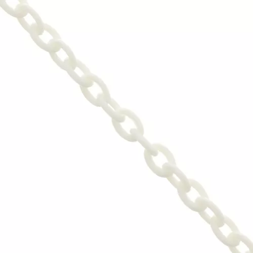 6mm plastic cable mesh chain - White x42cm