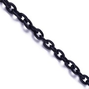 6mm plastic cable mesh chain - Black x42cm
