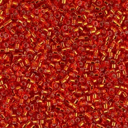 Miyuki Delica 11/0 DB0043 - Silver Lined Flame Red x8g
