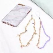 6mm plastic cable mesh chain - Purple x42cm