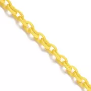 6mm plastic cable mesh chain - Yellow x42cm