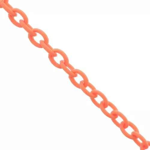 6mm plastic cable mesh chain - Orange x42cm