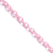 6mm plastic cable mesh chain - Light Pink x42cm|raw }}