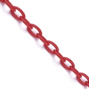 7.4mm plastic cable mesh chain - Red x39cm|raw }}