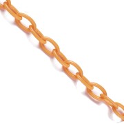 7.4mm plastic cable mesh chain - Neon Orange x39cm|raw }}
