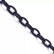 7.4mm plastic cable mesh chain - Black x39cm