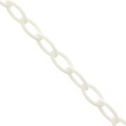7.4mm plastic cable mesh chain - White x39cm