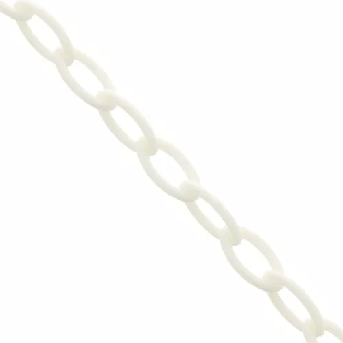 7.4mm plastic cable mesh chain - White x39cm