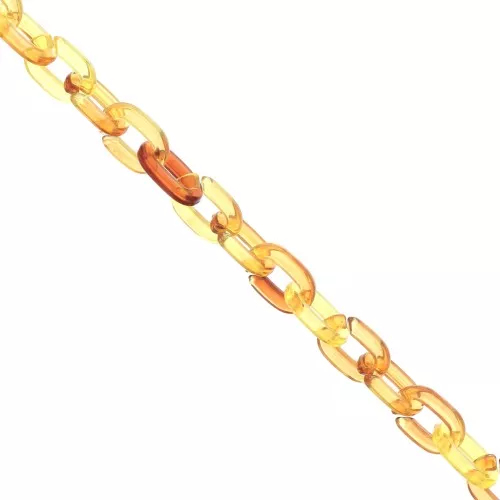 6mm Acrylic cable link chain - Amber Marbled x1m