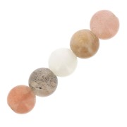 4mm Round gemstone beads - Mix Rose Moonstone x20|raw }}