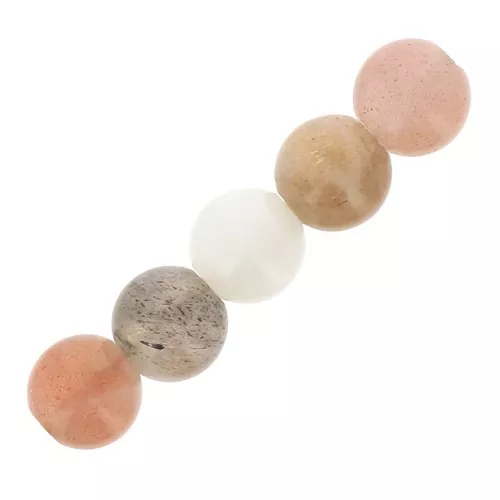 4mm Round gemstone beads - Mix Rose Moonstone x20