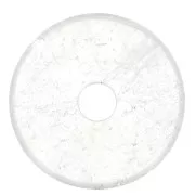 30mm Donuts gemstone - Crystal Quartz x1