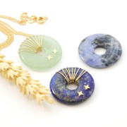 29mm Donuts gemstone - Imitation Turquoise x1