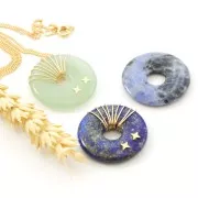 29mm Donuts gemstone - Imitation Turquoise x1