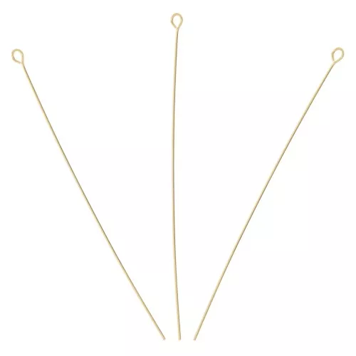 46x0.35mm Gold filled Eye pins x10