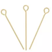 22x0.6mm Gold filled Eye pins x10
