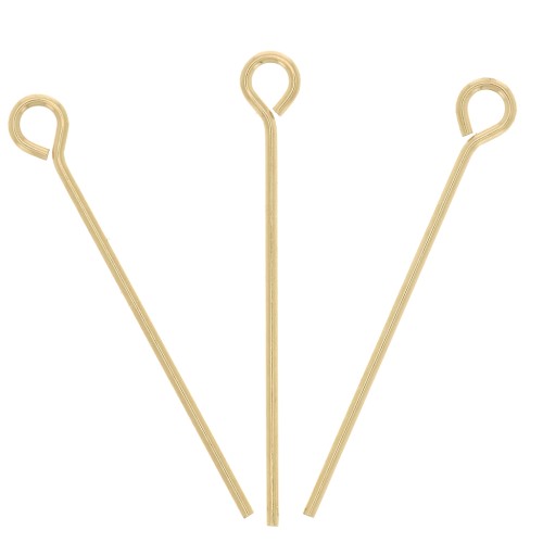 22x0.6mm Gold filled Eye pins x10