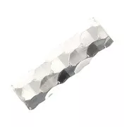 6x2mm 925 Sterling Silver Faceted tubes x10