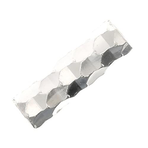 6x2mm 925 Sterling Silver Faceted tubes x10
