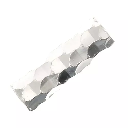 6x2mm 925 Sterling Silver Faceted tubes x10