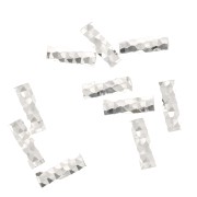 6x2mm 925 Sterling Silver Faceted tubes x10