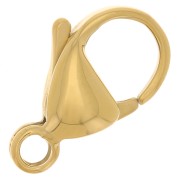 Lobster Clasp 15 mm - Stainless steel 304L Gold x1