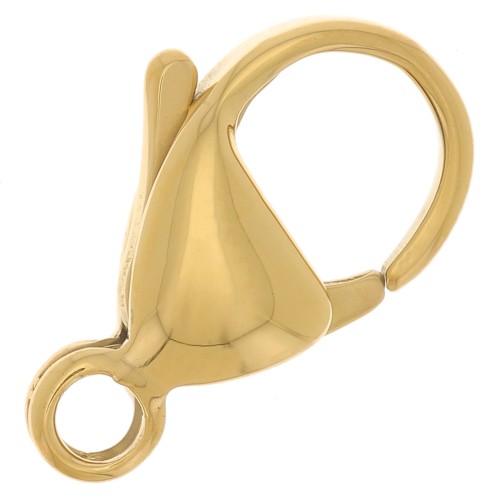 Lobster Clasp 15 mm - Stainless steel 304L Gold x1