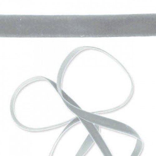 Velvet ribbon 9mm Light Grey x1m