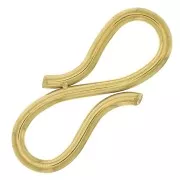 17x7mm 316L Stainless Steel Crochet Clasp - Gold Tone x1