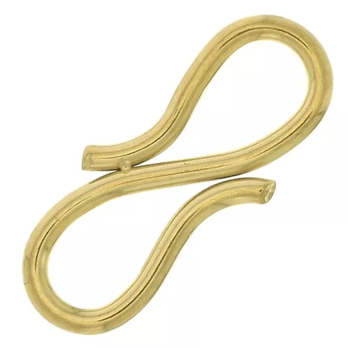 17x7mm 316L Stainless Steel Crochet Clasp - Gold Tone x1