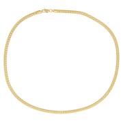 316L Stainless Steel 4mm English mesh choker - Gold Tone x45cm|raw }}